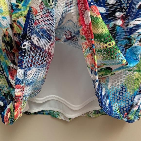 EUC Peck&Peck Double Layered Tropical Print Top XL - Picture 5 of 8